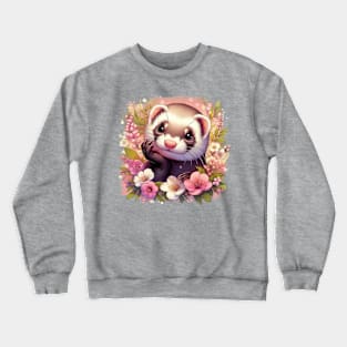 Ferret loving Spring Crewneck Sweatshirt